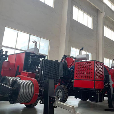 4 bó dây dẫn 28T Thiết bị kéo cáp thủy lực Diesel