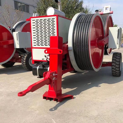 Đường dây trên không 4Ton Diesel Thiết bị căng dây cáp thủy lực