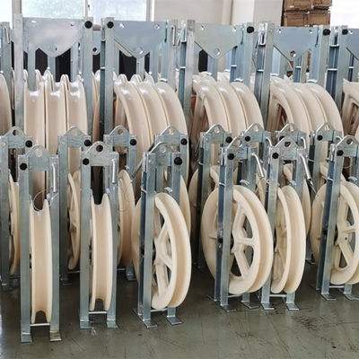 Cáp kéo 508 * 75mm Năm bánh xe Nylon Khối dây cáp ròng rọc